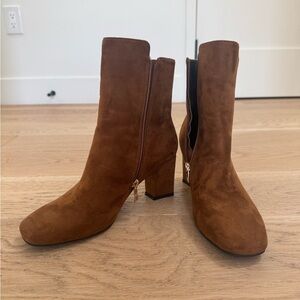 Elegant Brown Suede Ankle Boots